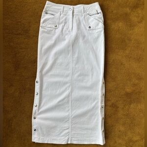 Vintage White Maxi Skirt
